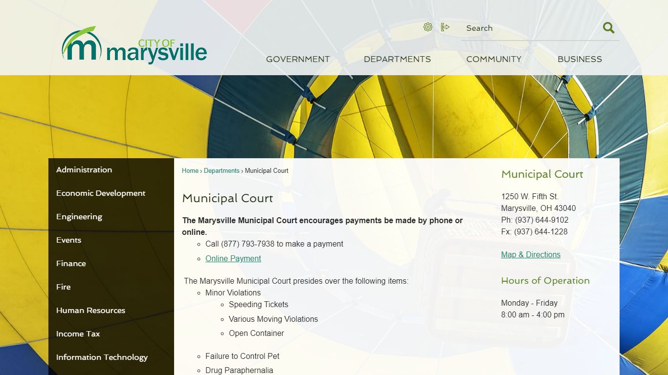 Municipal Court | Marysville, OH - Official Website