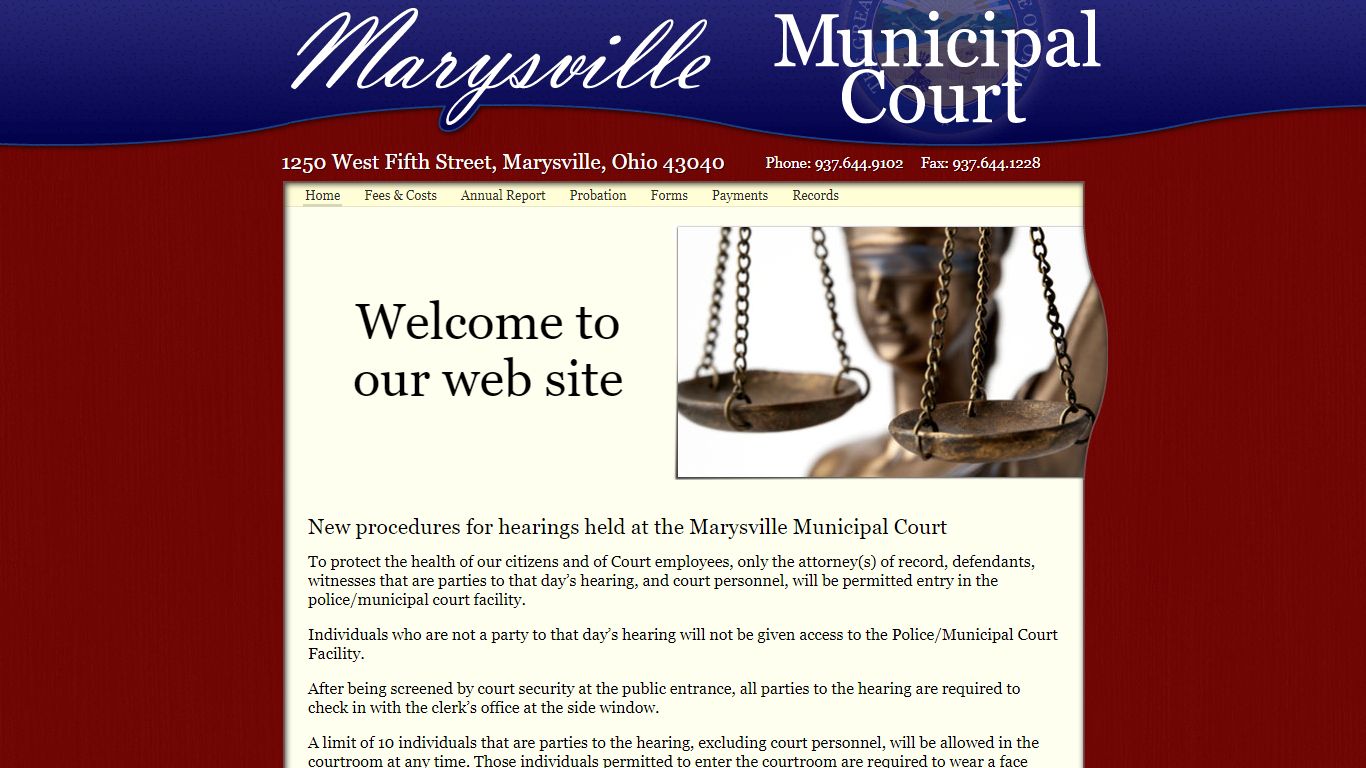 Home - Marysville Municipal Court - Union County